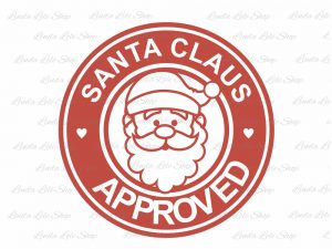 Santa’s Approved stamp illustration, Santa’s stamp illustration, Santa’s stamp, Santa’s stamp Stencil Graphic, Santa stamp Graphic