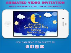 Twinkle Twinkle Little Star Gender Reveal Invitation
