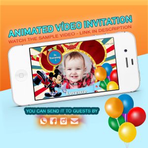 Mickey Circus Invitation