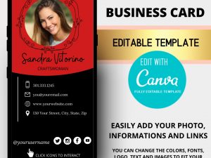 business card editable template
