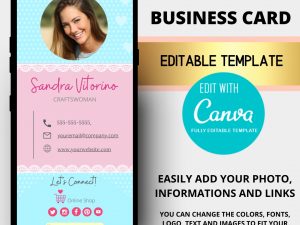 business card editable template