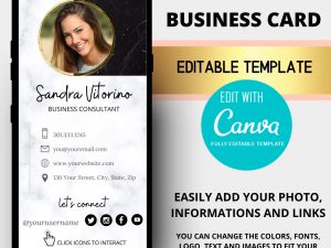 Business Card Editable Template in Canva